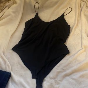 Black button body suit